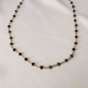 Collier chaîne perles NOIR