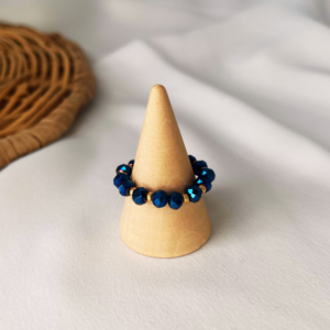 Bague Élastique – Bleu Iris