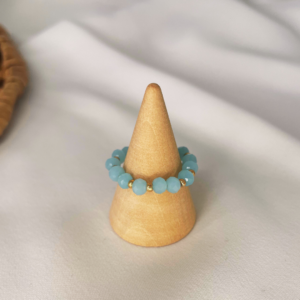 Bague Élastique – Bleu Opale