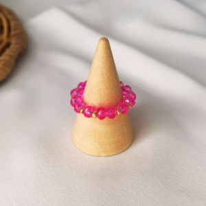 Bague Élastique – Fuchsia Transparent