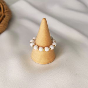 Bague Élastique – Blanc Céramique