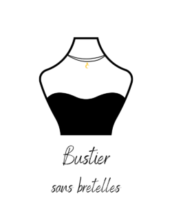 décolleté forme col bustier sans bretelles