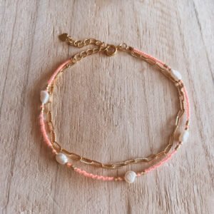 Bracelet de cheville Rose