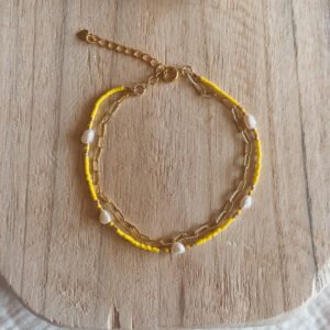 Bracelet de cheville Jaune